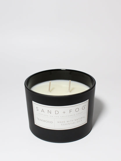 Teakwood 12oz scented candle