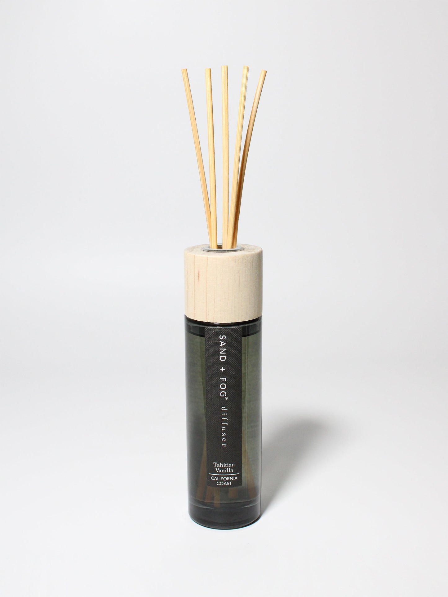 Tahitian Vanilla reed diffuser Black Milky glass with Wood Top