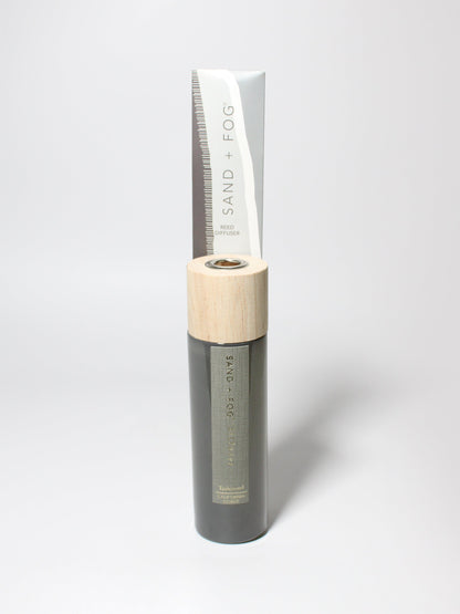 Teakwood reed diffuser Gray Glass with Wood lid