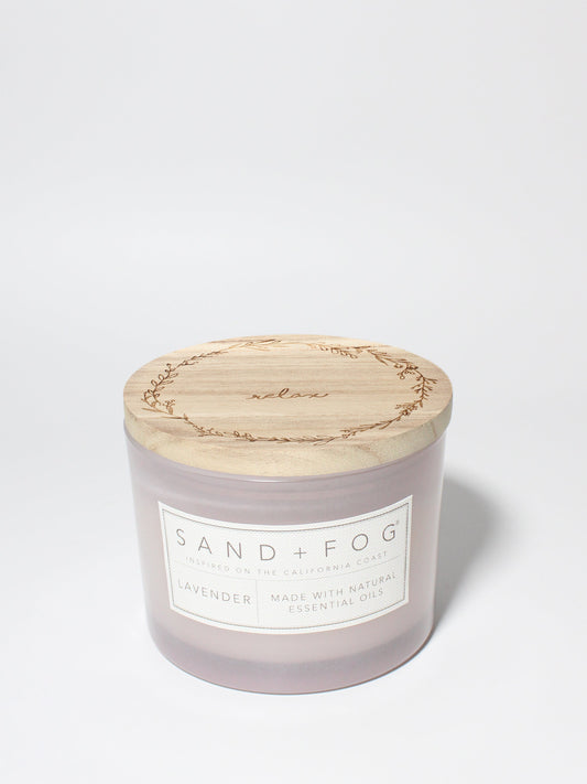 Lavender 12 oz scented candle Light Purple with Relax Lid