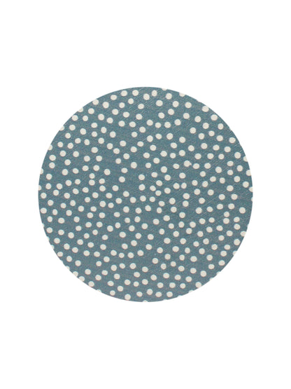 Midnight Blue Citrus 12 oz scented candle Blueish Gray vessel with Painted Dot lid