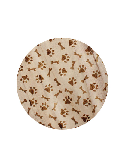 Sand + Paws Ocean & Sea Salt 12 oz scented candle Seaglass vessel with Carved Paws and Bones lid