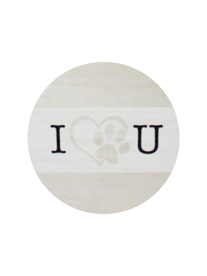 Sand + Paws Island Orchid 12 oz scented candle White Vessel with Painted I heart U lid