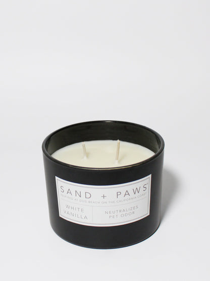 Sand + Paws White Vanilla 12 oz scented candle