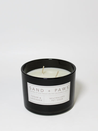 Sand + Paws Cedar & Lavender 12 oz scented candle