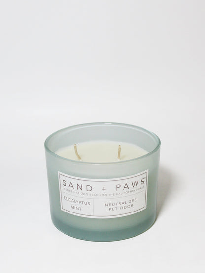 Sand + Paws Eucalyptus Mint 12 oz scented candle