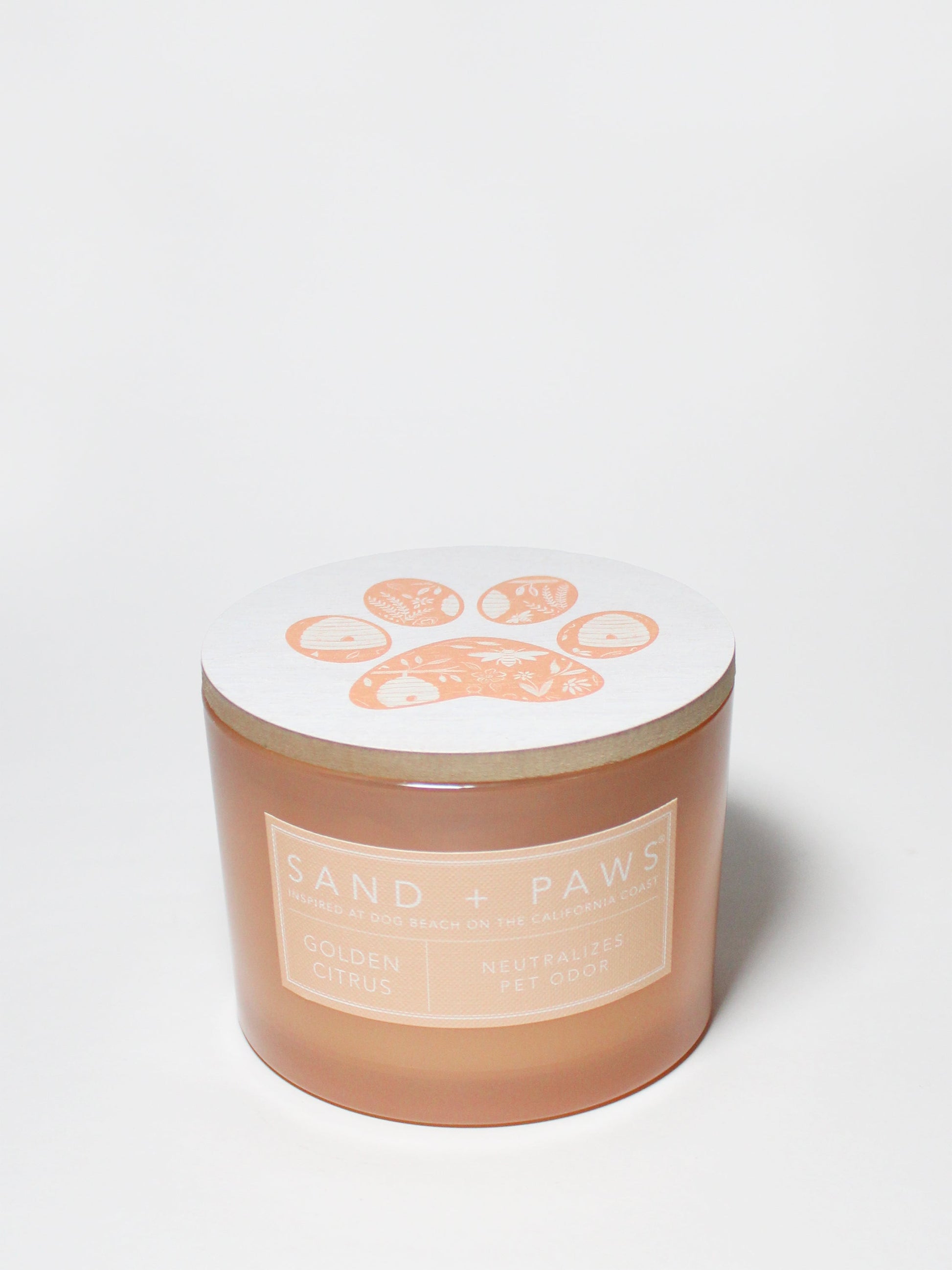 Sand + Paws Golden Citrus 12 oz scented candle