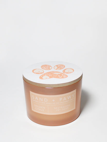 Sand + Paws Golden Citrus 12 oz scented candle