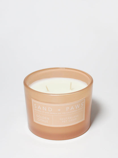 Sand + Paws Golden Citrus 12 oz scented candle