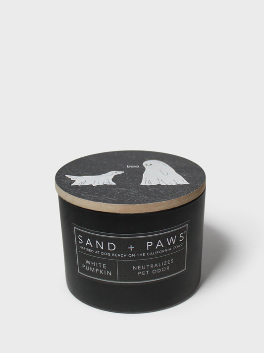 Sand + Paws White Pumpkin 12 oz scented candle
