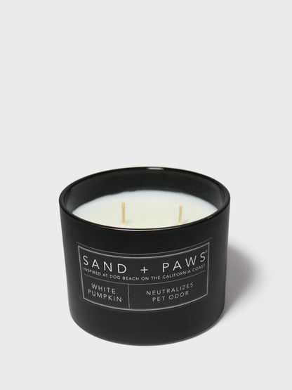 Sand + Paws White Pumpkin 12 oz scented candle