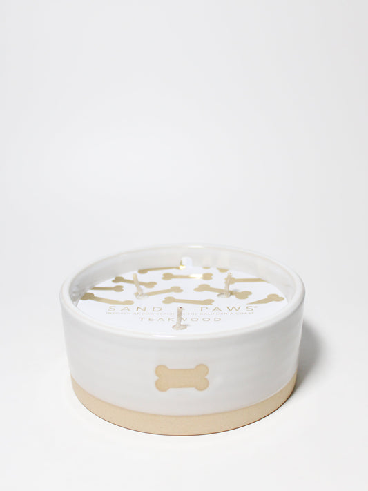 Sand + Paws Teakwood 12 oz scented candle