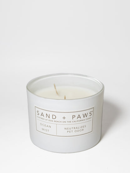 Sand + Paws Ocean Mist 12 oz scented candle