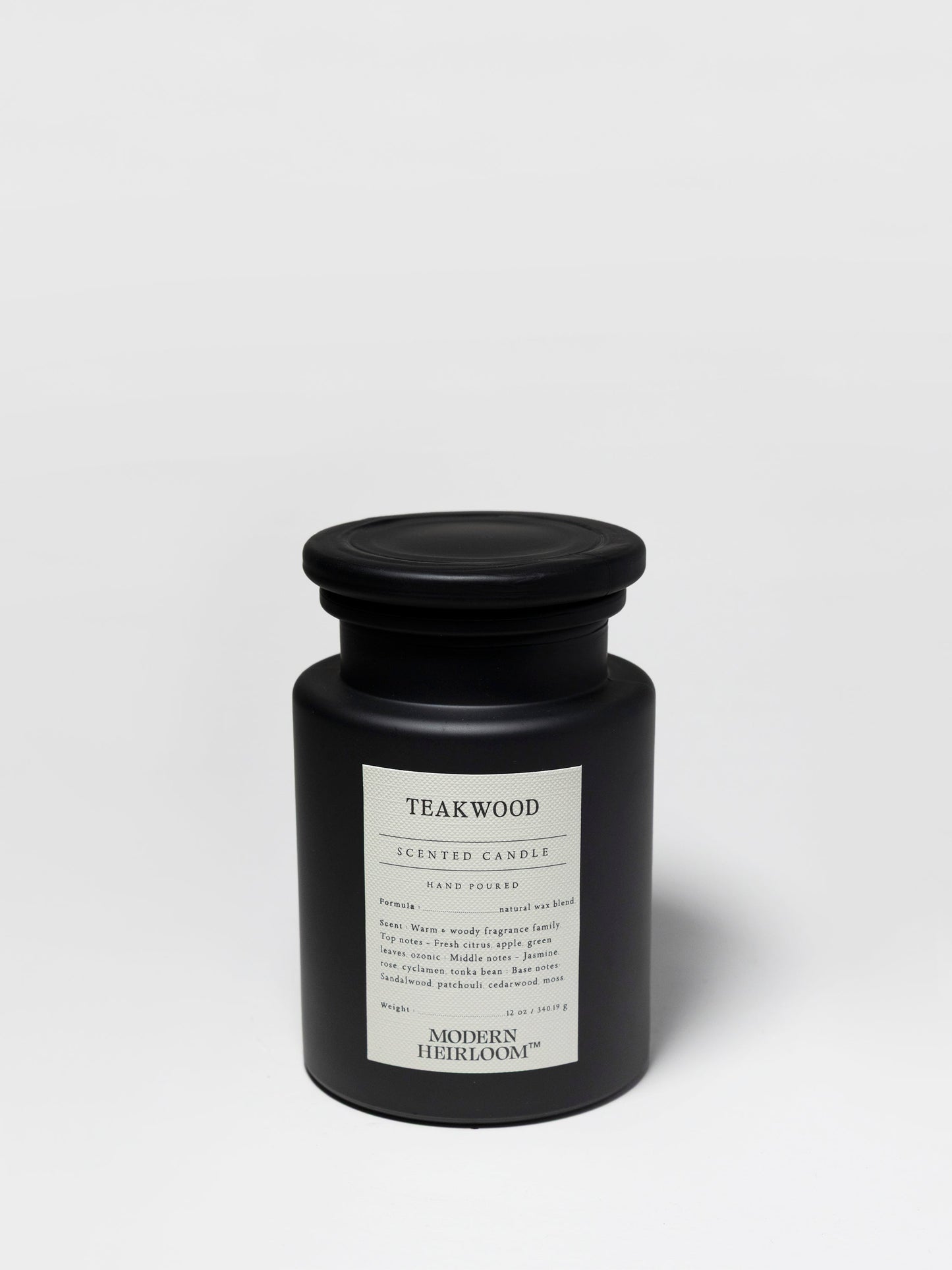 Teakwood 12 oz scented candle