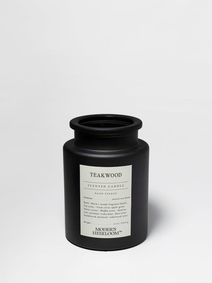 Teakwood 12 oz scented candle
