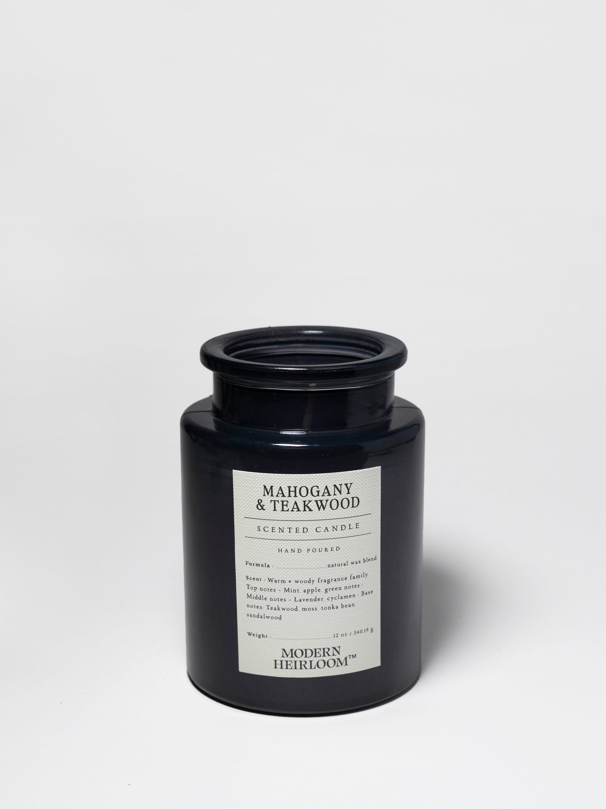 Mahogany & Teakwood 12 oz scented candle