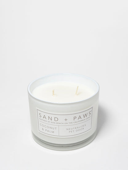 Sand + Paws Coconut & Palm 12 oz scented candle
