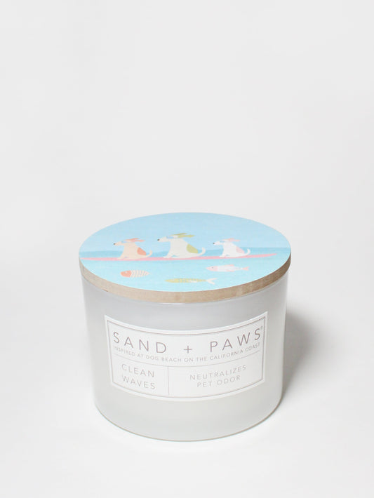 Sand + Paws Clean Waves 12 oz scented candle