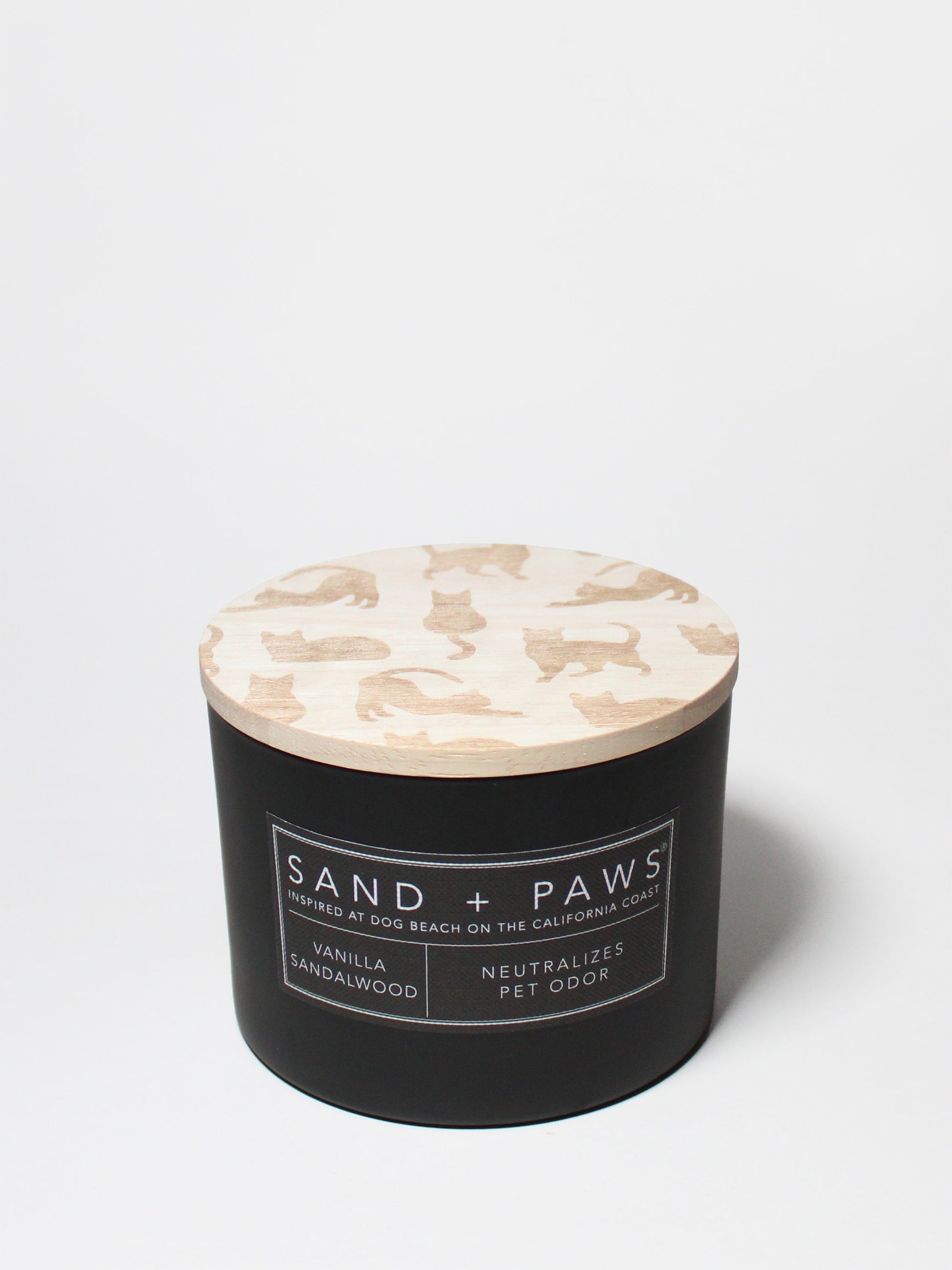 Sand + Paws Vanilla Sandalwood 12 oz scented candle